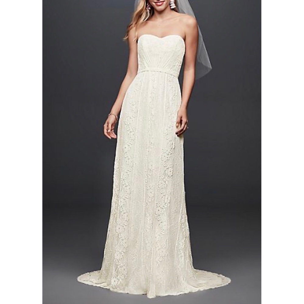 Strapless Lace Wedding Dress- NEW